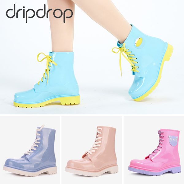 women shoes women martin boots cartoon rain shoes girls lace up waterproof ankle boots casual boots 201020, Black
women shoes women martin boots cartoon rain shoes girls lace up waterproof ankle boots casual boots 201020, Black