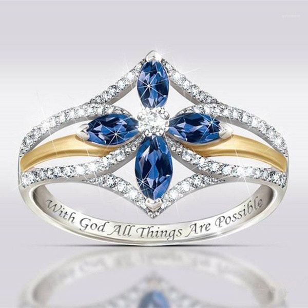 mariage wedding cross rings for women fashion blue crystal zircon engagement rings white gold&yellow gold color wedding jewelry1, Slivery;golden
mariage wedding cross rings for women fashion blue crystal zircon engagement rings white gold&yellow gold color wedding jewelry1, Slivery;golden