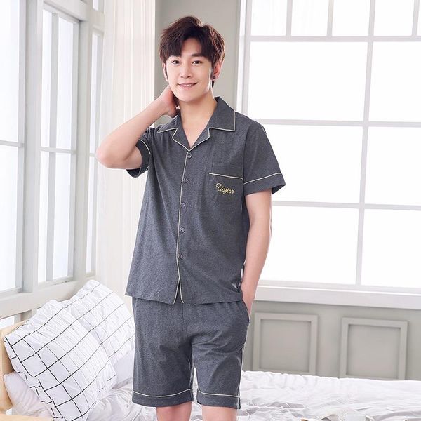 2021 summer 100% cotton short sleeve pajama sets for men soft sleepwear suit male homewear pijama lounge wear women home clothes, Black;brown
2021 summer 100% cotton short sleeve pajama sets for men soft sleepwear suit male homewear pijama lounge wear women home clothes, Black;brown