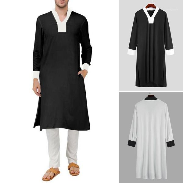 men vintage jubba thobe long sleeve v neck patchwork arab kaftan robes man arabia muslim clothes robes saudi long shirts incerun1, Red
men vintage jubba thobe long sleeve v neck patchwork arab kaftan robes man arabia muslim clothes robes saudi long shirts incerun1, Red