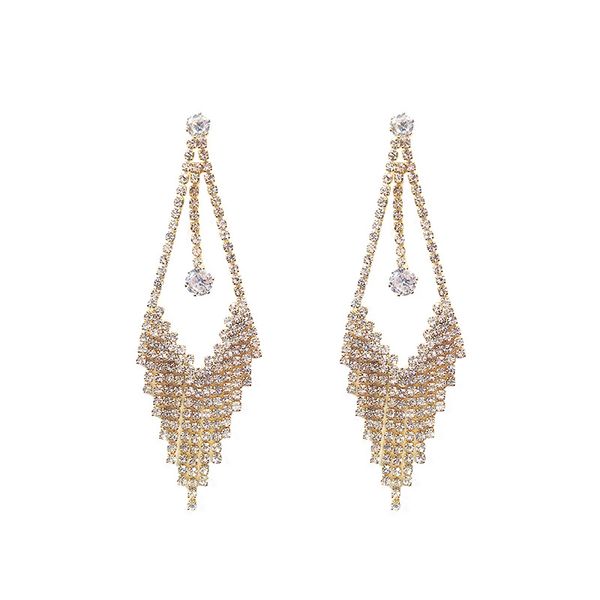 2020 new 925 silver needle tassel earrings female temperament personality exaggerated diamond earrings long earrings women, Golden
2020 new 925 silver needle tassel earrings female temperament personality exaggerated diamond earrings long earrings women, Golden