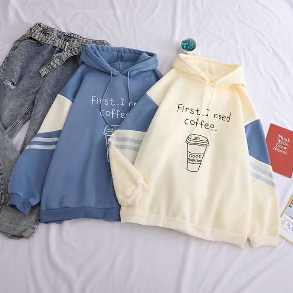 coffee funny print autumn winter korean first i need coffee streetwear casual hooded sweatshirt patchwork female hoodies 1014, Black
coffee funny print autumn winter korean first i need coffee streetwear casual hooded sweatshirt patchwork female hoodies 1014, Black