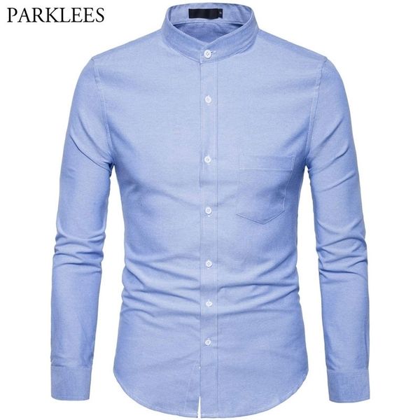 oxford cotton shirt men spring casual slim fit stand collar mens dress shirts long sleeve solid chemise homme army green 201120, White;black
oxford cotton shirt men spring casual slim fit stand collar mens dress shirts long sleeve solid chemise homme army green 201120, White;black