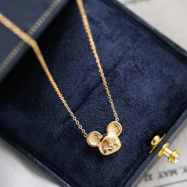 yun ruo 18 k gold plated unique small mouse pendant necklace woman fashion titanium steel jewelry gift never fade hypoallergenic, Silver
yun ruo 18 k gold plated unique small mouse pendant necklace woman fashion titanium steel jewelry gift never fade hypoallergenic, Silver