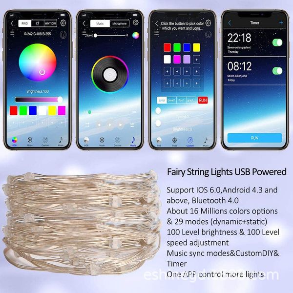 usb bluetooth light string mobile phone app coppers wire light string christmas decoration light string
usb bluetooth light string mobile phone app coppers wire light string christmas decoration light string