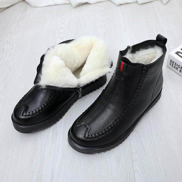 aardimi wool women snow boots for winter female genuine leather flat with boot shoes woman fur warm sewing footwear 2021 new1, Black
aardimi wool women snow boots for winter female genuine leather flat with boot shoes woman fur warm sewing footwear 2021 new1, Black