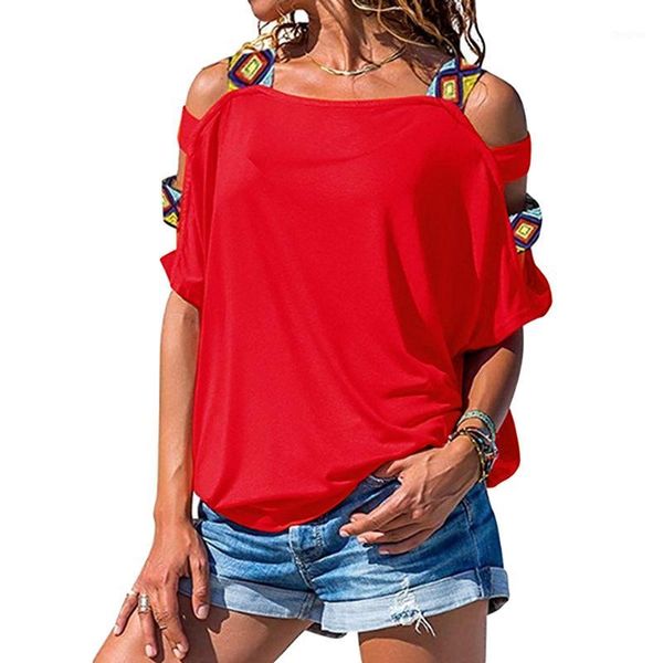 summer women short sleeve off shoulder patchwork t shirts 2020 ladies basic hollow out t-shirts1, White
summer women short sleeve off shoulder patchwork t shirts 2020 ladies basic hollow out t-shirts1, White