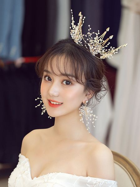 water dance a4052 bridal headdress super fairy gold beaded princess crown gift wedding dress accessories, Silver
water dance a4052 bridal headdress super fairy gold beaded princess crown gift wedding dress accessories, Silver