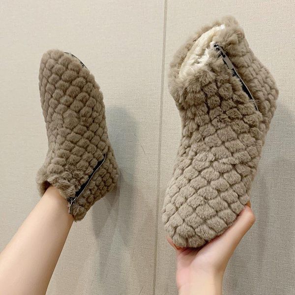 new furry snow boots women shoes warm plush fur ankle boots winter female flat casual shoes woman botas mujer warm winter, Black
new furry snow boots women shoes warm plush fur ankle boots winter female flat casual shoes woman botas mujer warm winter, Black