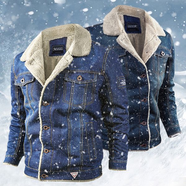 winter fashion men's wool liner jean jacket men thick fleece warm denim jackets male lapel military cowboy coats outwear 201111, Black;brown
winter fashion men's wool liner jean jacket men thick fleece warm denim jackets male lapel military cowboy coats outwear 201111, Black;brown