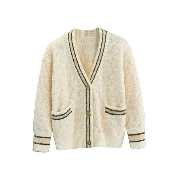 2020 designer women's sweater new v-neck long-sleeved loose knit cardigan real pocket fashion long sleeve size s-l, White;black
2020 designer women's sweater new v-neck long-sleeved loose knit cardigan real pocket fashion long sleeve size s-l, White;black