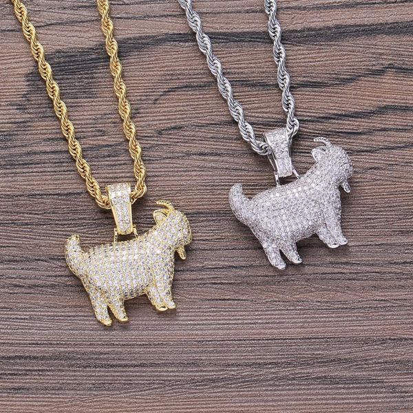 pendant necklaces bling hip hop goat copper micro pave with cz stones necklace jewelry for men and women cn051, Silver
pendant necklaces bling hip hop goat copper micro pave with cz stones necklace jewelry for men and women cn051, Silver