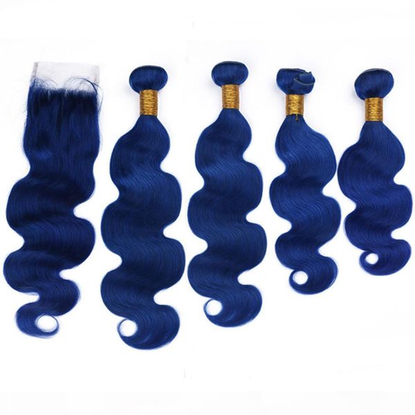 blue colored indian virgin human hair 4bundles body wave with closure dark blue wavy hair weaves with 4x4 lace front closure 5pcs lot, Black;brown
blue colored indian virgin human hair 4bundles body wave with closure dark blue wavy hair weaves with 4x4 lace front closure 5pcs lot, Black;brown