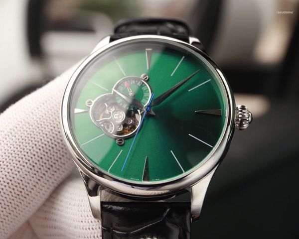 wristwatches mens automatic watch 42*12mm leather strap mechanical movement green dial fashion sport fashion11, Slivery;brown
wristwatches mens automatic watch 42*12mm leather strap mechanical movement green dial fashion sport fashion11, Slivery;brown