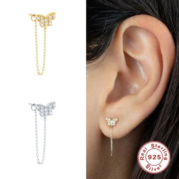 Aide 925 Sterling Silver Stud Earrings New Woman Female Ear Wire Fashion Long Section Earring Butterfly Tassel Fashion Jewelry, Golden;silver
Aide 925 Sterling Silver Stud Earrings New Woman Female Ear Wire Fashion Long Section Earring Butterfly Tassel Fashion Jewelry, Golden;silver
