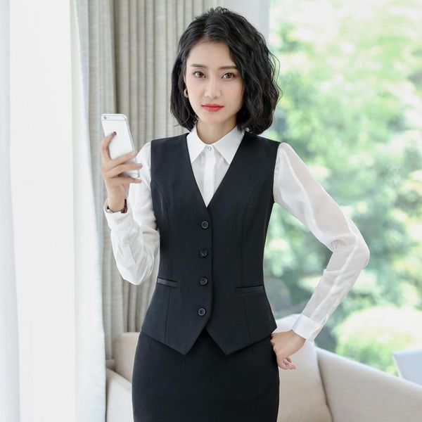 formal vest women black blue slim fit sleeveless suit jacket blazer work wear vest female chaleco mujer plus size gilet femme, Black;white
formal vest women black blue slim fit sleeveless suit jacket blazer work wear vest female chaleco mujer plus size gilet femme, Black;white