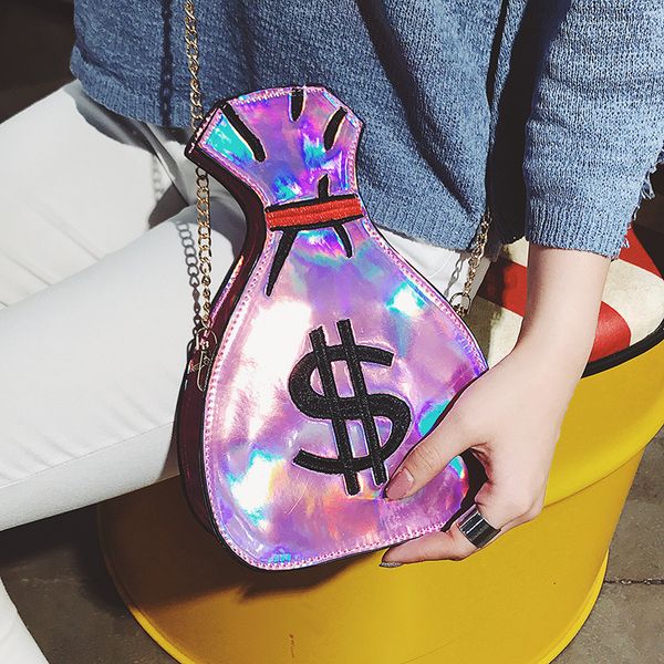 creative funny laser money shape women shoulder bags designer chains messenger crossbdoy bag luxury pu leather gold small purses c1016
creative funny laser money shape women shoulder bags designer chains messenger crossbdoy bag luxury pu leather gold small purses c1016