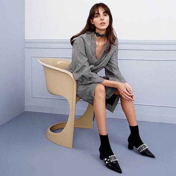stretch sock boots luxury pearl sock heels genuine leather ankle boots for women pointed toe chunky med heel shoes1, Black
stretch sock boots luxury pearl sock heels genuine leather ankle boots for women pointed toe chunky med heel shoes1, Black