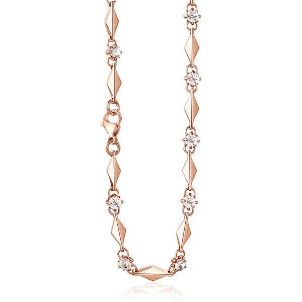 short filigree flower stick rhombic bead rhinestones link womens necklace 585 rose gold filled chain 2/4/5mm gnm60, Silver
short filigree flower stick rhombic bead rhinestones link womens necklace 585 rose gold filled chain 2/4/5mm gnm60, Silver