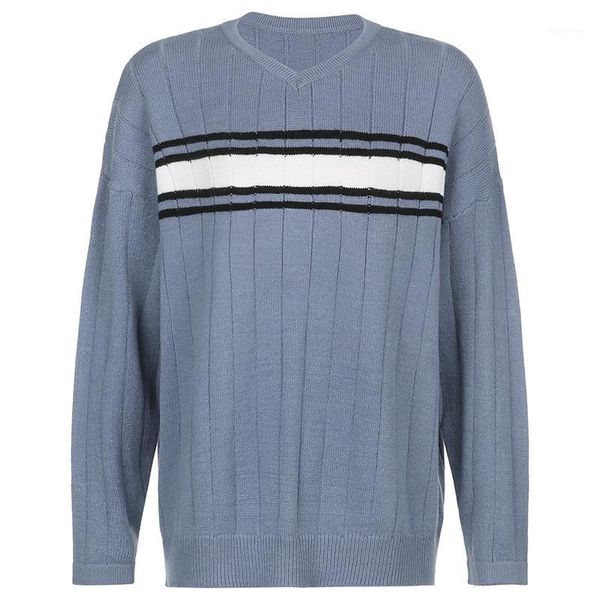 women's sweaters francais striped v neck oversized sweater women casual loose knitted jumper ladies preppy japan vintage korean knitwea, White;black
women's sweaters francais striped v neck oversized sweater women casual loose knitted jumper ladies preppy japan vintage korean knitwea, White;black