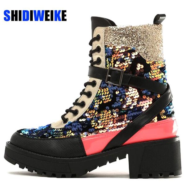 new punk gothic style lace up platform ankle boots bling bling women booties campus sweet student shoes mujer zapatos ab893, Black
new punk gothic style lace up platform ankle boots bling bling women booties campus sweet student shoes mujer zapatos ab893, Black