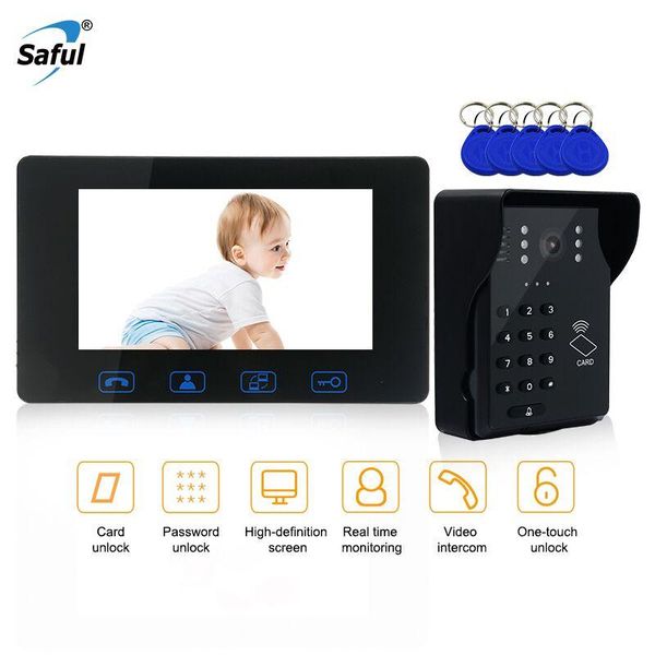 video door phones saful 7''wired rfid password doorbell intercom phone system reomte control with keyfobs unlock night vision 2021
video door phones saful 7''wired rfid password doorbell intercom phone system reomte control with keyfobs unlock night vision 2021