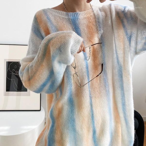mooirue mohair gradient sweater women's autumn and winter new korean style loose fashionable tie-dyed sweater jumper1, White;black
mooirue mohair gradient sweater women's autumn and winter new korean style loose fashionable tie-dyed sweater jumper1, White;black