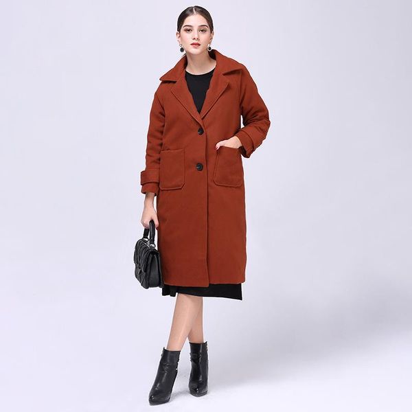 europe station 2020 autumn and winter new pattern suit-dress loose coat woman lengthen fund easy joker woollen overcoat jr289, Black
europe station 2020 autumn and winter new pattern suit-dress loose coat woman lengthen fund easy joker woollen overcoat jr289, Black