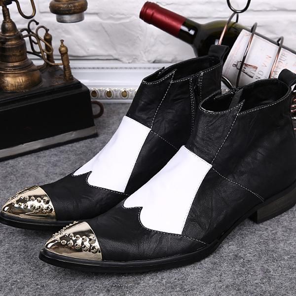cool men's short boots youth army martin boots cool high short botas tacticas genuine cow leather pointed toe ankle, Black 
cool men's short boots youth army martin boots cool high short botas tacticas genuine cow leather pointed toe ankle, Black