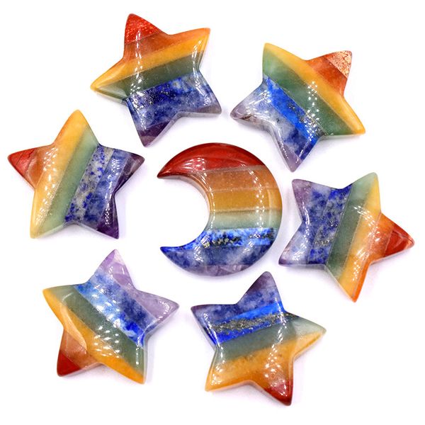 30mm rainbow chakra stone carving sun moon star shape crystal healing meditation decoration ornaments crafts gift, Black
30mm rainbow chakra stone carving sun moon star shape crystal healing meditation decoration ornaments crafts gift, Black