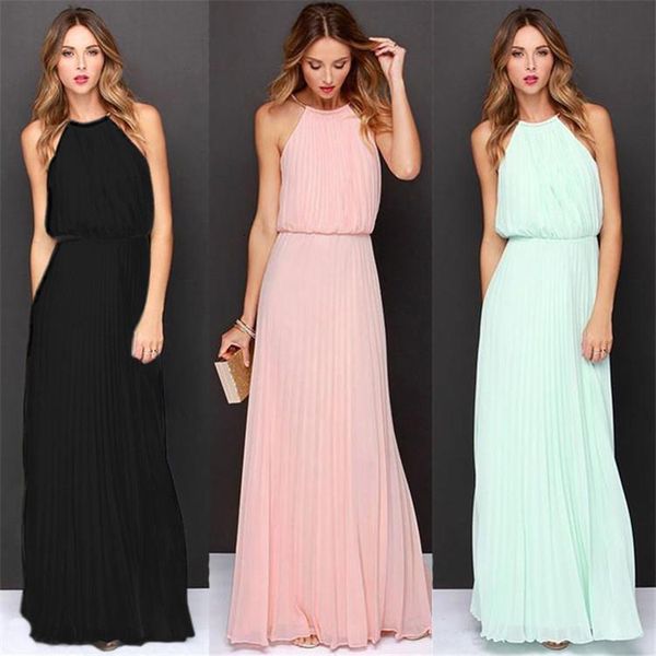 2021 summer dress sleeveless halter pleated dress casual loose chiffon dress for femalerobe longue femme long slim dresses, Black;gray
2021 summer dress sleeveless halter pleated dress casual loose chiffon dress for femalerobe longue femme long slim dresses, Black;gray