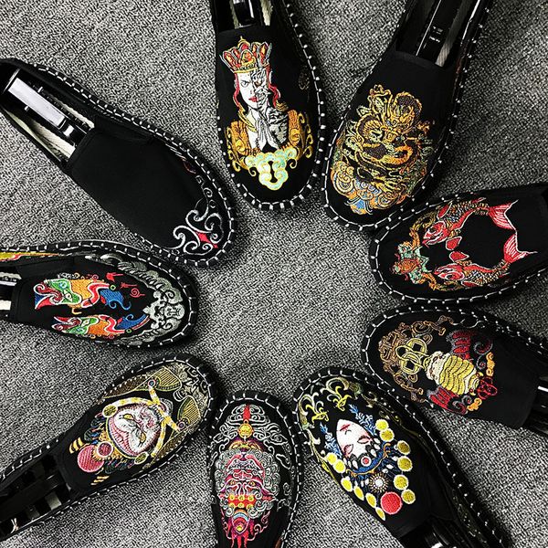 fashion women men flats shoes woman man canvas light hard-wearing rubber canvas embroidered shoes harajuku espadrilles loafers lj200812, Black 
fashion women men flats shoes woman man canvas light hard-wearing rubber canvas embroidered shoes harajuku espadrilles loafers lj200812, Black