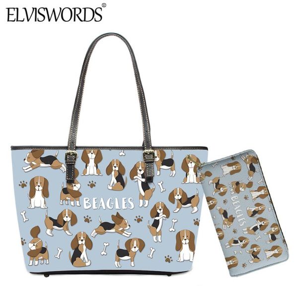 elviswords women cartoon shoulder handbag cute beagle dog pattern pu tote and wallet lady fashion pu leather 2pcs street bag 
elviswords women cartoon shoulder handbag cute beagle dog pattern pu tote and wallet lady fashion pu leather 2pcs street bag