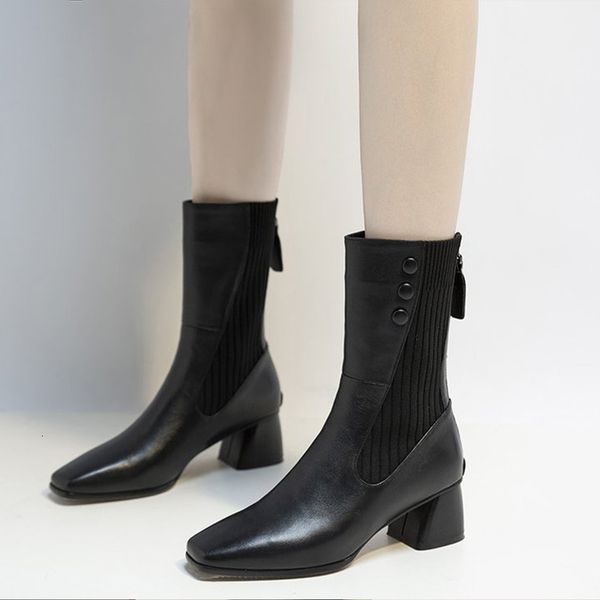 2021 women ankle boots pu leather shoes autumn winter low heels fashion square toe new woman footwear botas 9q5v, Black
2021 women ankle boots pu leather shoes autumn winter low heels fashion square toe new woman footwear botas 9q5v, Black