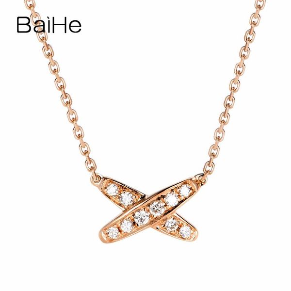 baihe solid 18k rose gold 0.10ct h/si natural diamonds women trendy fine jewelry elegant gift x-shaped diamond gift necklaces, Silver
baihe solid 18k rose gold 0.10ct h/si natural diamonds women trendy fine jewelry elegant gift x-shaped diamond gift necklaces, Silver