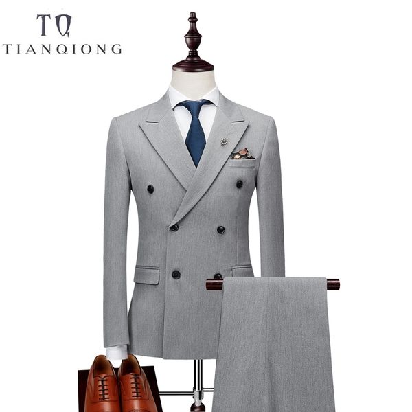 double breasted latest coat pant designs suit men slim fit wedding suits for men pure black light grey tuxedo jacket+pants+vest 201105, White;black
double breasted latest coat pant designs suit men slim fit wedding suits for men pure black light grey tuxedo jacket+pants+vest 201105, White;black