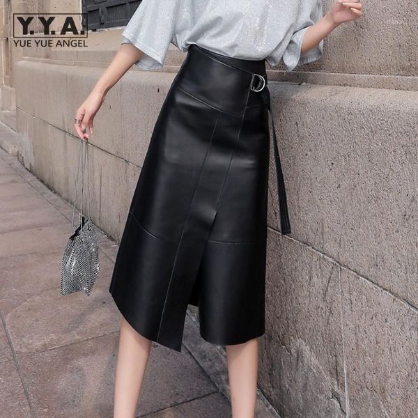 leisure high waist wrap split genuine leather skirt women high street new asymmetrical sashes slim fit sheepskin mid-calf skirts1, Black
leisure high waist wrap split genuine leather skirt women high street new asymmetrical sashes slim fit sheepskin mid-calf skirts1, Black
