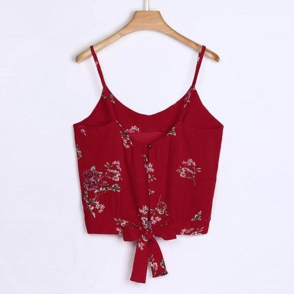 women self tie back v neck print floral crop camis female camisole summer tank ladies casual blouse mujer verano lw1, White
women self tie back v neck print floral crop camis female camisole summer tank ladies casual blouse mujer verano lw1, White