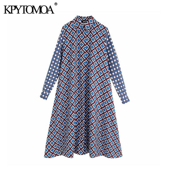 kpytomoa women chic fashion geometric print midi shirt dress vintage lapel collar long sleeve cozy female dresses vestidos mujer lj200818, Black;gray
kpytomoa women chic fashion geometric print midi shirt dress vintage lapel collar long sleeve cozy female dresses vestidos mujer lj200818, Black;gray