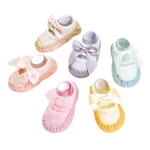 bow infant baby socks with rubber soles floor summer baby socks boy girls anti slip leather baby floor socks shoes clothes y201009, Pink;yellow
bow infant baby socks with rubber soles floor summer baby socks boy girls anti slip leather baby floor socks shoes clothes y201009, Pink;yellow