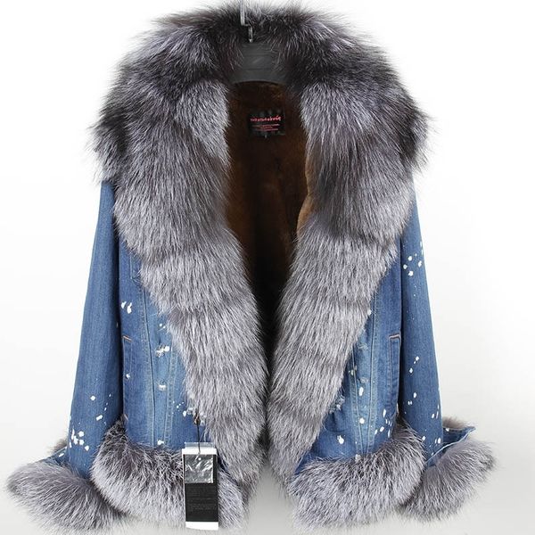 genuine ultra short denim fox fur collar fashion plus velvet warm casual jacketdenim jacket women 201112, Black
genuine ultra short denim fox fur collar fashion plus velvet warm casual jacketdenim jacket women 201112, Black