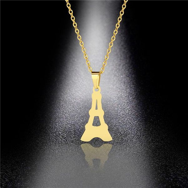 fashion stainless steel necklace for women lover's mini eiffel tower pendant necklace gold color collar engagement jewelry, Silver
fashion stainless steel necklace for women lover's mini eiffel tower pendant necklace gold color collar engagement jewelry, Silver