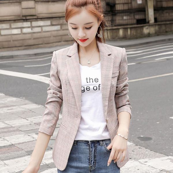 spring autumn plaid small suit 2020 new korean ladies slim casual retro chic jacket suit women's blazer outerwear v778, White;black
spring autumn plaid small suit 2020 new korean ladies slim casual retro chic jacket suit women's blazer outerwear v778, White;black