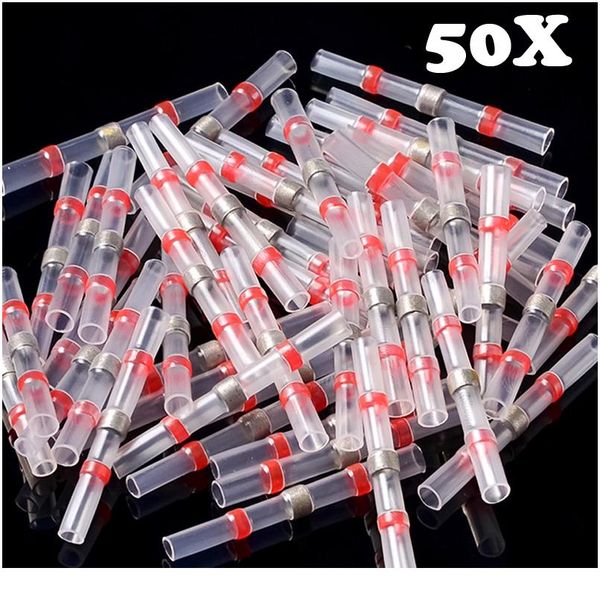 50pcs solder seal wire connectors waterproof heat shrink butt connectors electrical wire terminals insulated butt wmtkpa, Blue;red
50pcs solder seal wire connectors waterproof heat shrink butt connectors electrical wire terminals insulated butt wmtkpa, Blue;red