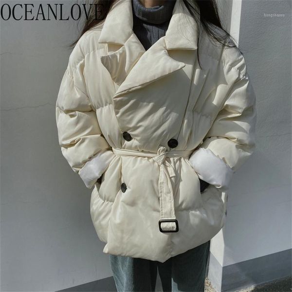 oceanlove women jacket solid double breasted warm coat stand collar sashes lace up parkas korean fashion outwear thick 133441, Black
oceanlove women jacket solid double breasted warm coat stand collar sashes lace up parkas korean fashion outwear thick 133441, Black