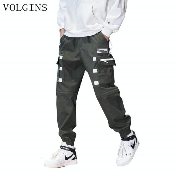 streetwear 2020 cargo men pockets casual harajuku harem joggers pants black hiphop sweatpants spring autumn