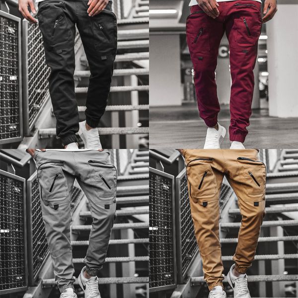 2020 men's big pocket cargo trousers casual men jogger pants fashion stitching zipper sportswear cotton fitness sweatpants q1219, Black
2020 men's big pocket cargo trousers casual men jogger pants fashion stitching zipper sportswear cotton fitness sweatpants q1219, Black