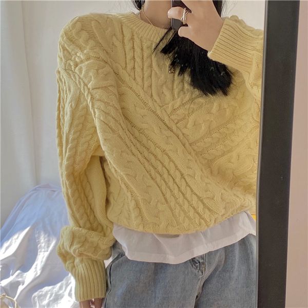 2021 New Seoul Chic Korean Female Blouses Released Sweet Autumn Lanterns Sleeves Pink Round Turtlenecks Crocheted Pullover Jumpers 4793, White;black
2021 New Seoul Chic Korean Female Blouses Released Sweet Autumn Lanterns Sleeves Pink Round Turtlenecks Crocheted Pullover Jumpers 4793, White;black