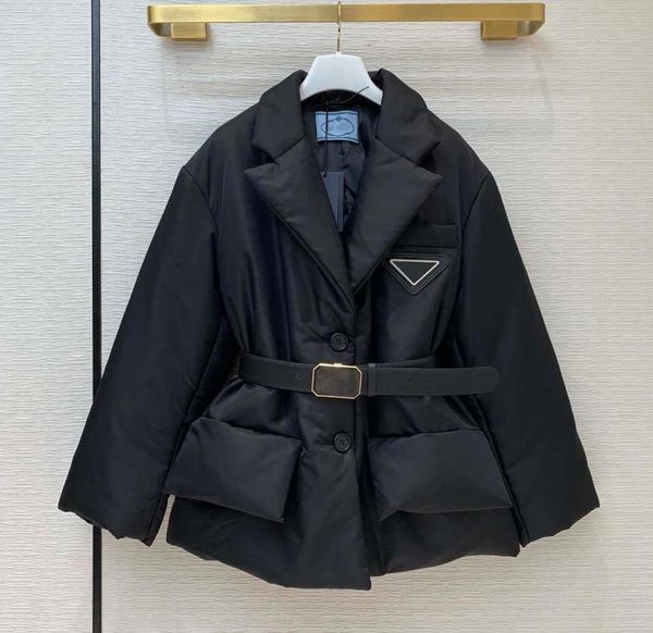 winter parkas women coat with hardware inverted triangle women fashion designer thick coat come with belt size 36 38 40, Black
winter parkas women coat with hardware inverted triangle women fashion designer thick coat come with belt size 36 38 40, Black