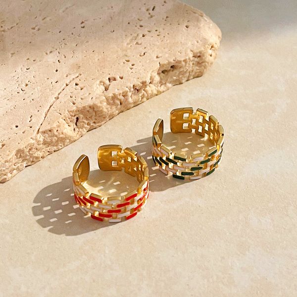 pocket open adjustable ring charm women's 18k yellow gold weave square chain enamel ring holiday jewelry gift, Silver
pocket open adjustable ring charm women's 18k yellow gold weave square chain enamel ring holiday jewelry gift, Silver